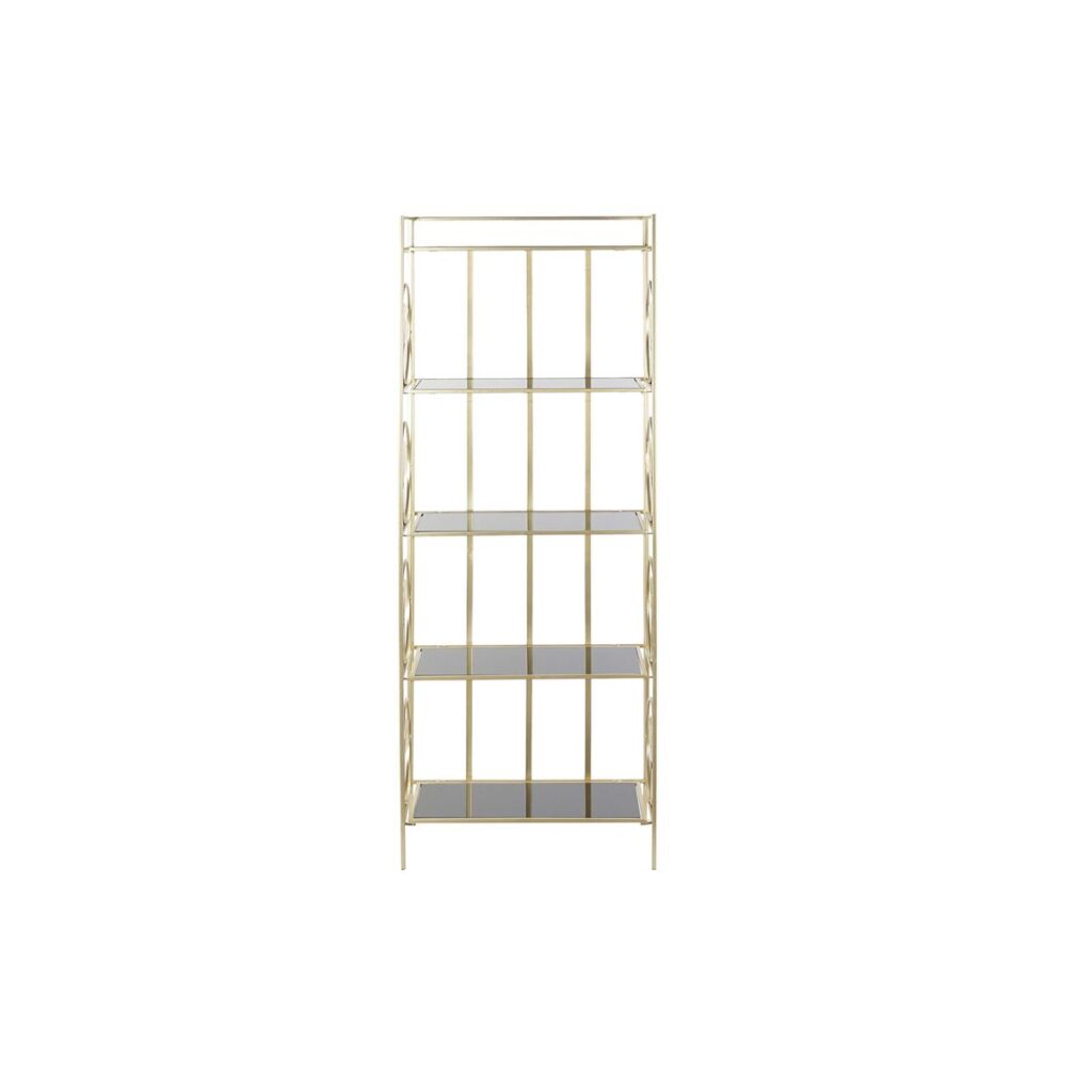 Ράφια DKD Home Decor Κρυστάλλινο Χρυσό Μέταλλο (60 x 32 x 161