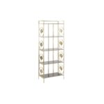 Ράφια DKD Home Decor Κρυστάλλινο Χρυσό Μέταλλο (60 x 32 x 161