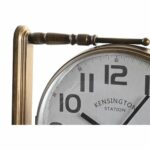 Ρολόι Τοίχου DKD Home Decor Κρυστάλλινο Χρυσό Λευκό Σίδερο (36 x 9 x 38 cm)