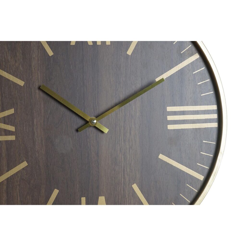 Ρολόι Τοίχου DKD Home Decor 40 x 4 x 40 cm Μαύρο Καφέ Σίδερο Εκκρεμές Ξύλο MDF (x2)