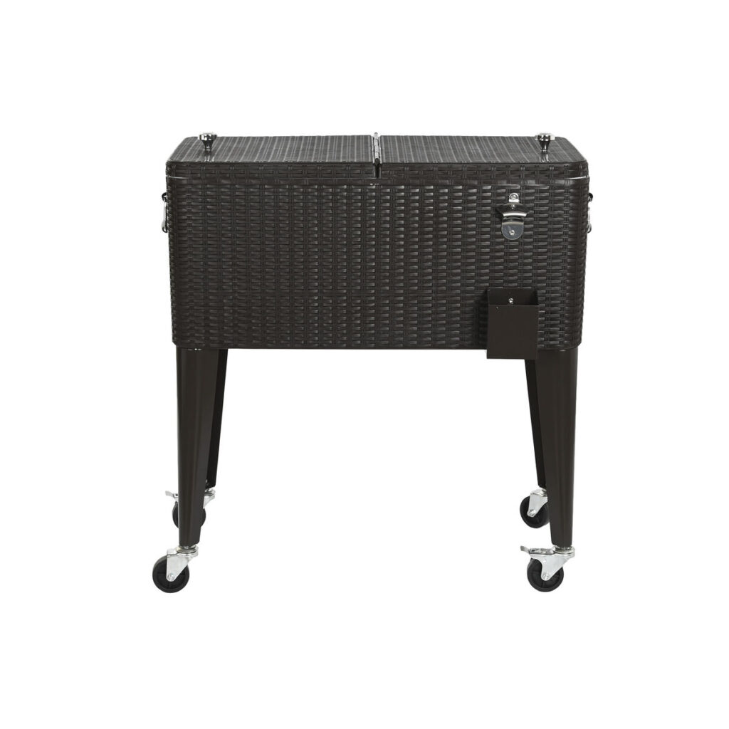 Φορητό Ψυγείο Θερμός DKD Home Decor Καφέ Μέταλλο συνθετικό ρατάν 76 L 83 x 48 x 86 cm