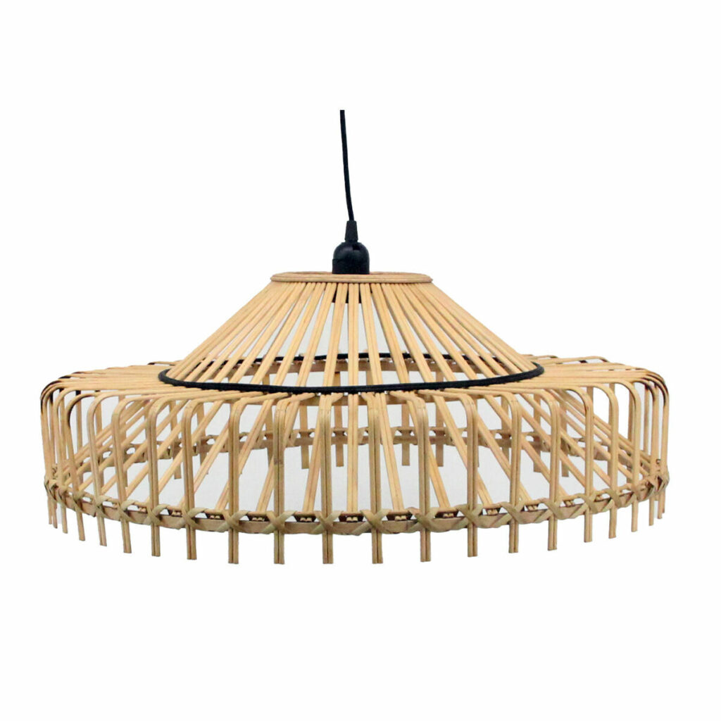 Φωτιστικό Οροφής DKD Home Decor Καφέ Bamboo 50 W 61 x 61 x 23 cm 61 x 61 x 31 cm