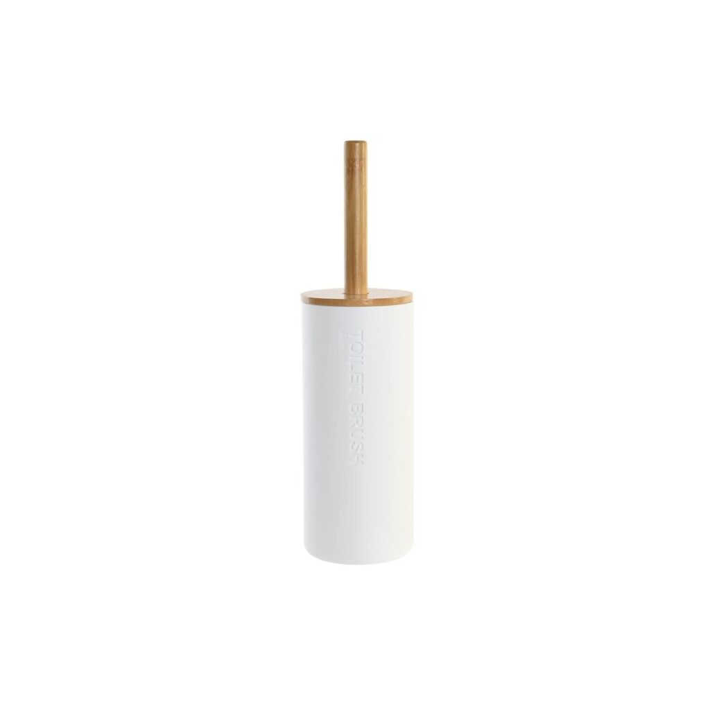 Βούρτσα Τουαλέτας DKD Home Decor Λευκό Φυσικό Bamboo πολυπροπυλένιο 9 x 9 x 35