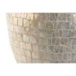 Βάζο DKD Home Decor Λευκό Bamboo Από φίλντισι Φυσικό Φύλλο φυτού Μεσογείακός 30 x 30 x 36 cm