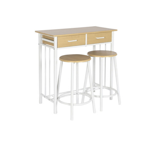 Σετ Τραπέζι με 2 Καρέκλες DKD Home Decor Μέταλλο Ξύλο MDF 80 x 50 x 84 cm