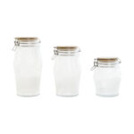 Σετ 3 Δοχεία Home ESPRIT Διαφανές Σιλικόνη Bamboo Κρυστάλλινο 13