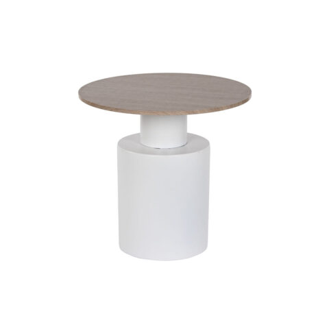 Βοηθητικό Τραπέζι Home ESPRIT Λευκό Φυσικό Μέταλλο Ξύλο MDF 55 x 55 x 52