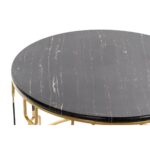 Σετ με 2 τραπέζια Home ESPRIT Μαύρο Χρυσό Μέταλλο Μάρμαρο 67 x 67 x 42 cm