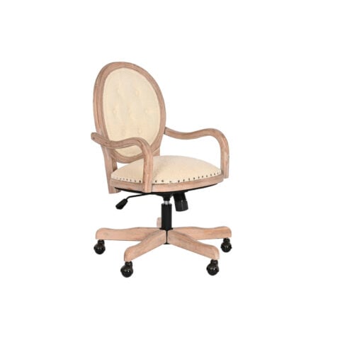 Καρέκλα Γραφείου Home ESPRIT Λευκό Φυσικό 52 x 50 x 98 cm 63 X 66 X 90 cm