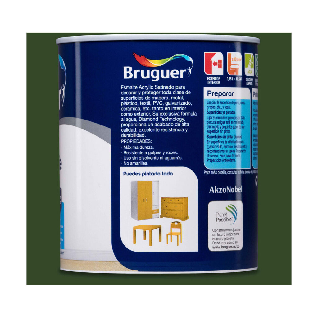 Ακρυλικό σμάλτο Bruguer 5057506 Galicia Green 750 ml Σατέν