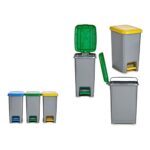 Κάδος Απορριμμάτων με Πεντάλ Recycling Πλαστική ύλη (3 Τεμάχια)