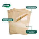 Σετ από Επαναχρησιμοποιήσιμες Τσάντες για τα Τρόφιμα Algon Ερμητικό Kλείσιμο 17 x 24 x 4 cm 15 Μονάδες