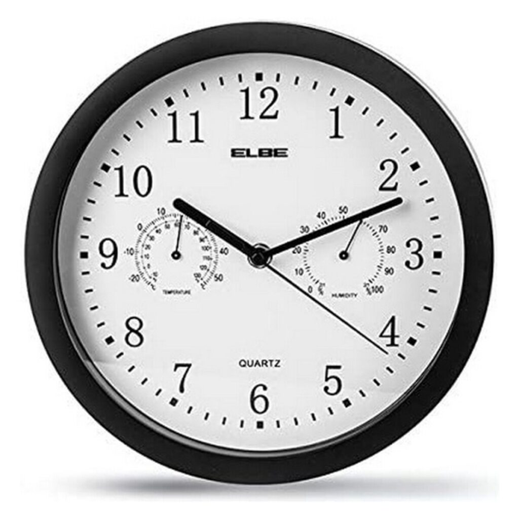 Ρολόι Τοίχου ELBE RP-1005-N Λευκό/Μαύρο