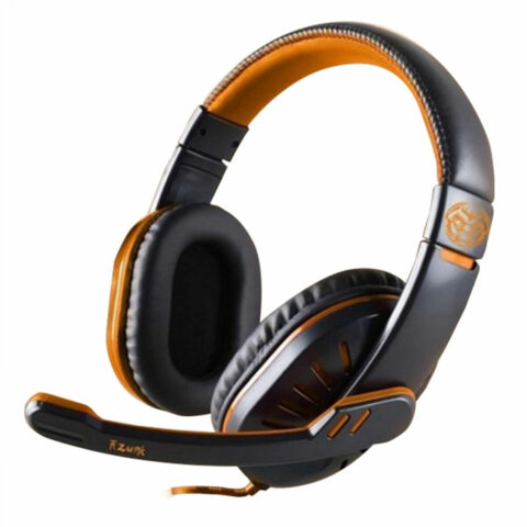Ακουστικά με Μικρόφωνο για Gaming iggual ONAJI Μαύρο Πορτοκαλί