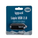 Στικάκι USB iggual IGG318492 Μαύρο USB 2.0 x 1