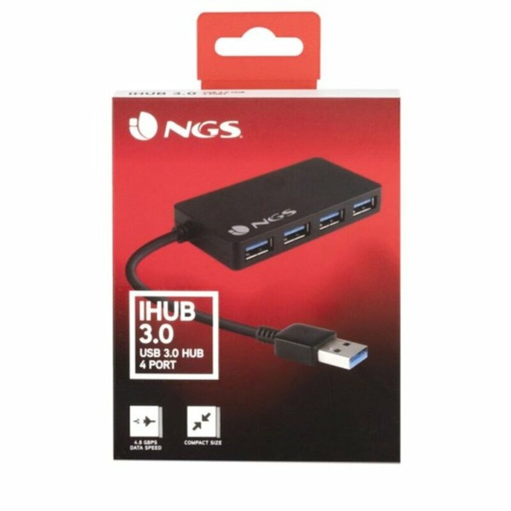 USB Hub NGS iHub 3.0 480 Mbps Μαύρο