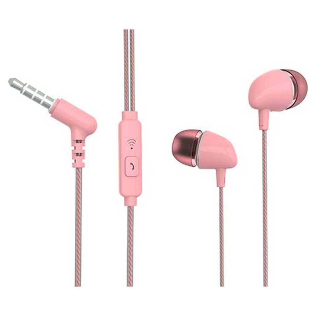 Ακουστικά με Μικρόφωνο TM Electron Ροζ