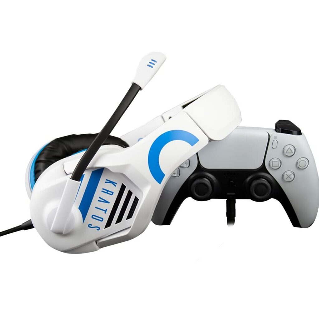 Ακουστικά με Μικρόφωνο για Gaming FR-TEC Kratos Λευκό Μπλε/Λευκό