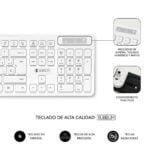 Ασύρματο Πληκτρολόγιο και Ποντίκι Subblim SUBKBCCSSW11 Λευκό Ισπανικό Qwerty QWERTY