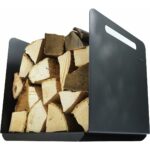 Αποθήκη ξύλων Etterr Μαύρο Χάλυβας άνθρακα 30 x 30 x 30 cm