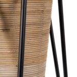 Σετ ζαρντινιέρων Μαύρο Φυσικό Μέταλλο Bamboo Σίδερο 34 x 34 x 58 cm (x2)
