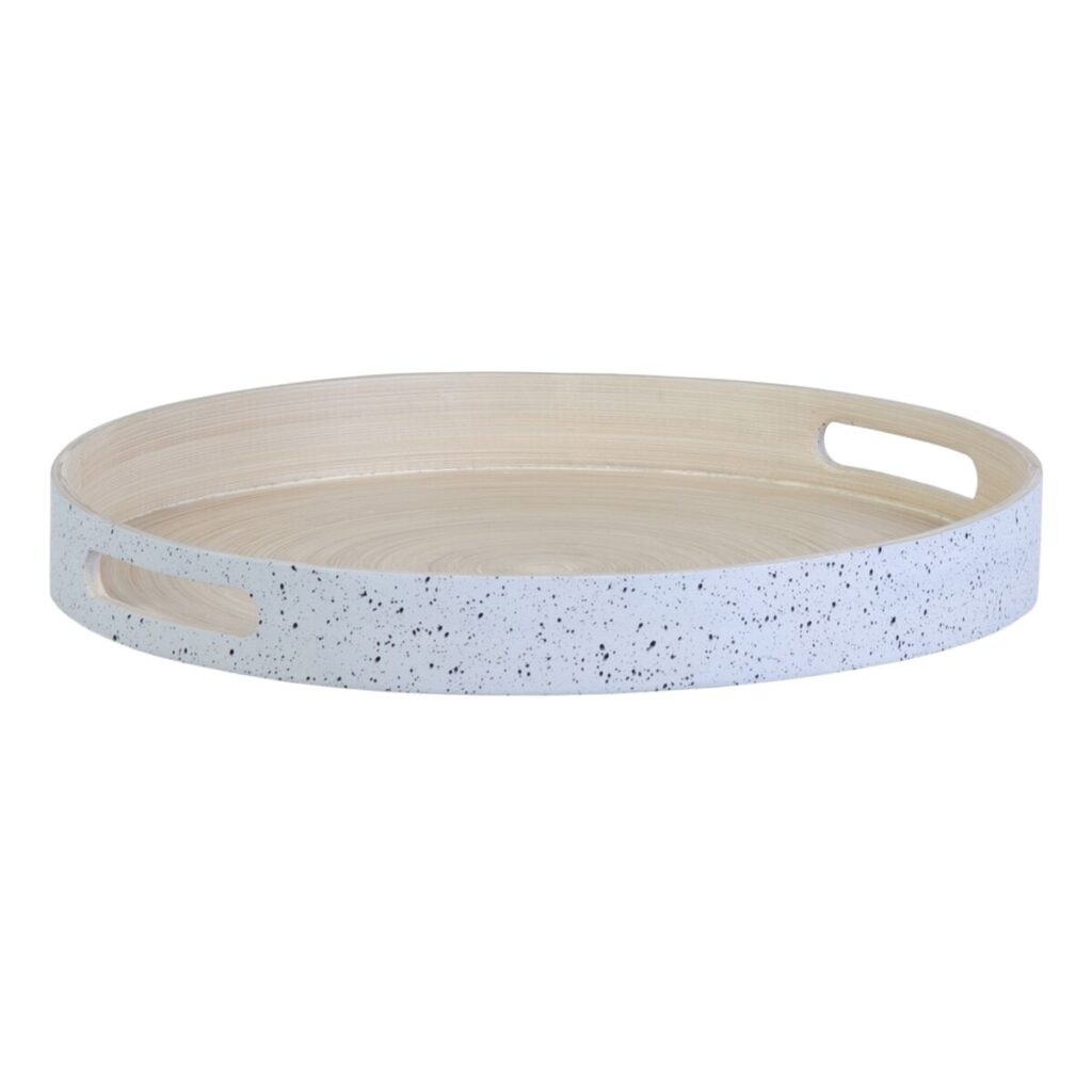 Δίσκος για σνακ Λευκό Φυσικό Bamboo 40 x 40 x 5 cm 3 Τεμάχια (3 Μονάδες)