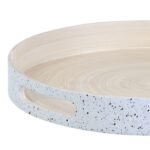 Δίσκος για σνακ Λευκό Φυσικό Bamboo 40 x 40 x 5 cm 3 Τεμάχια (3 Μονάδες)