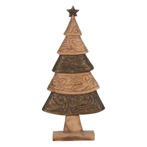 Χριστουγεννιάτικο Στολίδι Καφέ Ξύλο από Μάνγκο Χριστουγεννιάτικο δέντρο 32 x 9 x 65