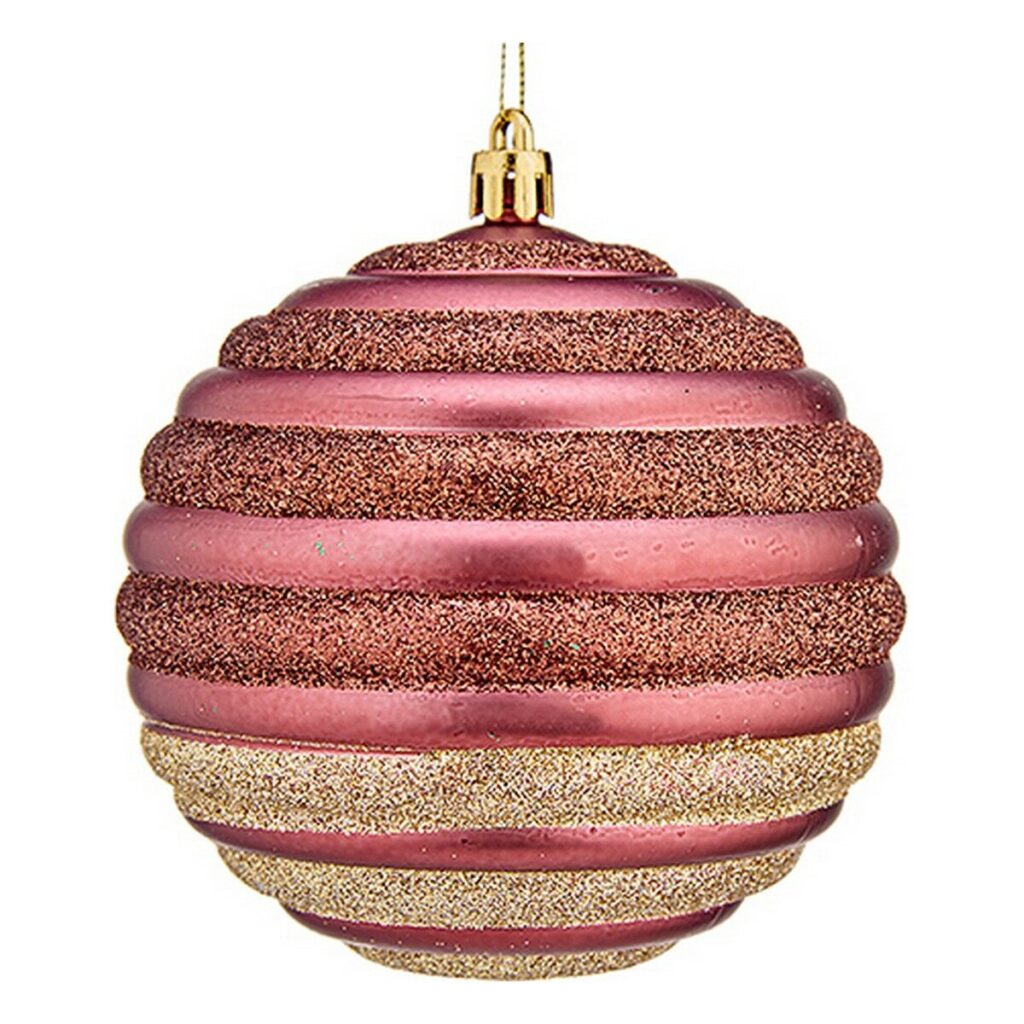 Χριστουγεννιάτικη μπάλα Ø 10 cm x6 Ροζ Πλαστική ύλη