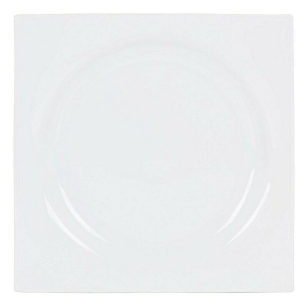 Επίπεδο πιάτο Inde Zen Πορσελάνη Λευκό 27 x 27 x 3 cm