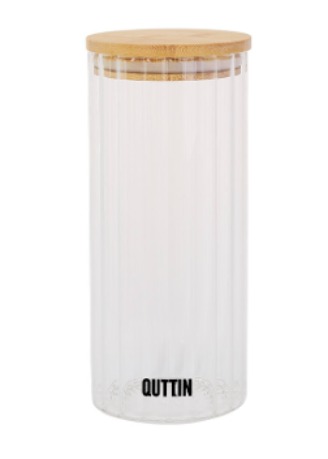 Διαφανές Γυάλινο Δοχείο Quttin    Βοροπυριτικό γυαλί 9 x 21 cm
