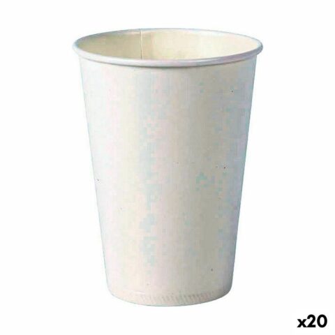 Σετ ποτηριών Algon Αναλώσιμα Χαρτόνι Λευκό 20 Τεμάχια 220 ml (20 Μονάδες)