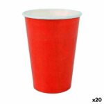 Σετ ποτηριών Algon Αναλώσιμα Χαρτόνι Κόκκινο 20 Τεμάχια 220 ml (20 Μονάδες)