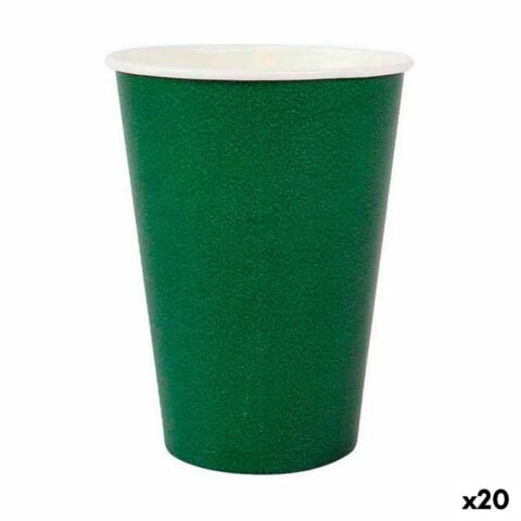 Σετ ποτηριών Algon Αναλώσιμα Χαρτόνι Πράσινο 20 Τεμάχια 220 ml (20 Μονάδες)