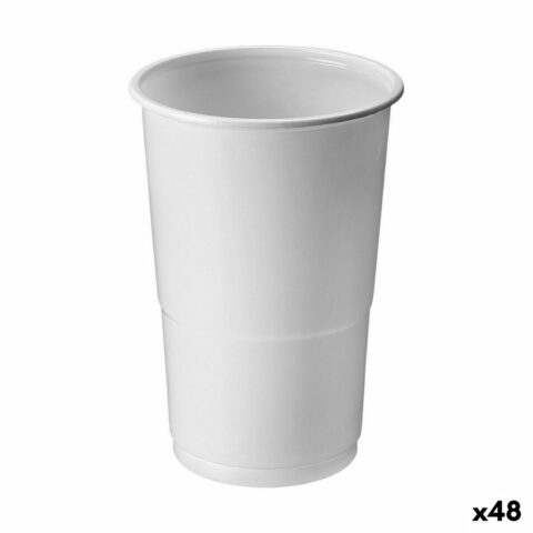 Σετ επαναχρησιμοποιήσιμων ποτήριων Algon Λευκό 25 Τεμάχια 250 ml (48 Μονάδες)