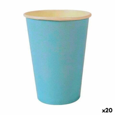 Σετ ποτηριών Algon Αναλώσιμα Χαρτόνι Μπλε 20 Τεμάχια 220 ml (20 Μονάδες)