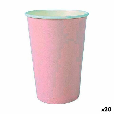 Σετ ποτηριών Algon Αναλώσιμα Χαρτόνι Ροζ 20 Τεμάχια 220 ml (20 Μονάδες)