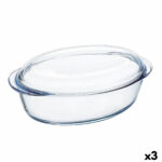 Πιάτο ψησίματος Pyrex Classic Vidrio Διαφανές Γυαλί 33 x 20 x 10 cm Με καπάκι (3 Μονάδες)