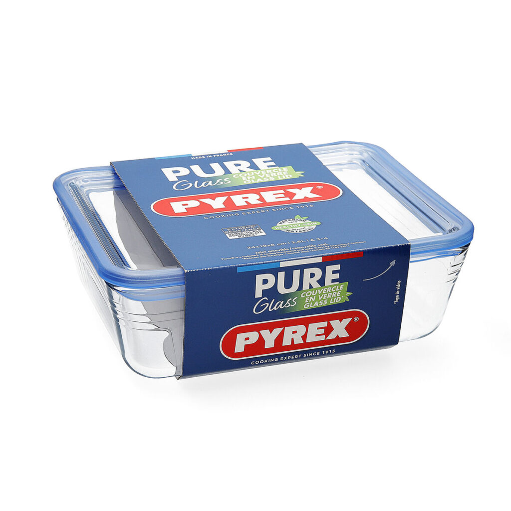 Ερμητικό Κουτί Γεύματος Pyrex Pure Glass Διαφανές Γυαλί (2