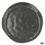 Επίπεδο πιάτο Bidasoa Cosmos Μαύρο Κεραμικά Ø 26 cm (12 Μονάδες)