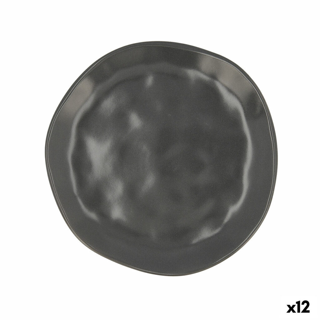 Πιάτο για Επιδόρπιο Bidasoa Cosmos Κεραμικά Μαύρο (20 cm) (12 Μονάδες)