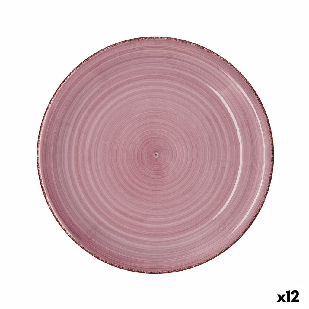 Επίπεδο πιάτο Quid Vita Peoni Ροζ Κεραμικά Ø 27 cm (12 Μονάδες)