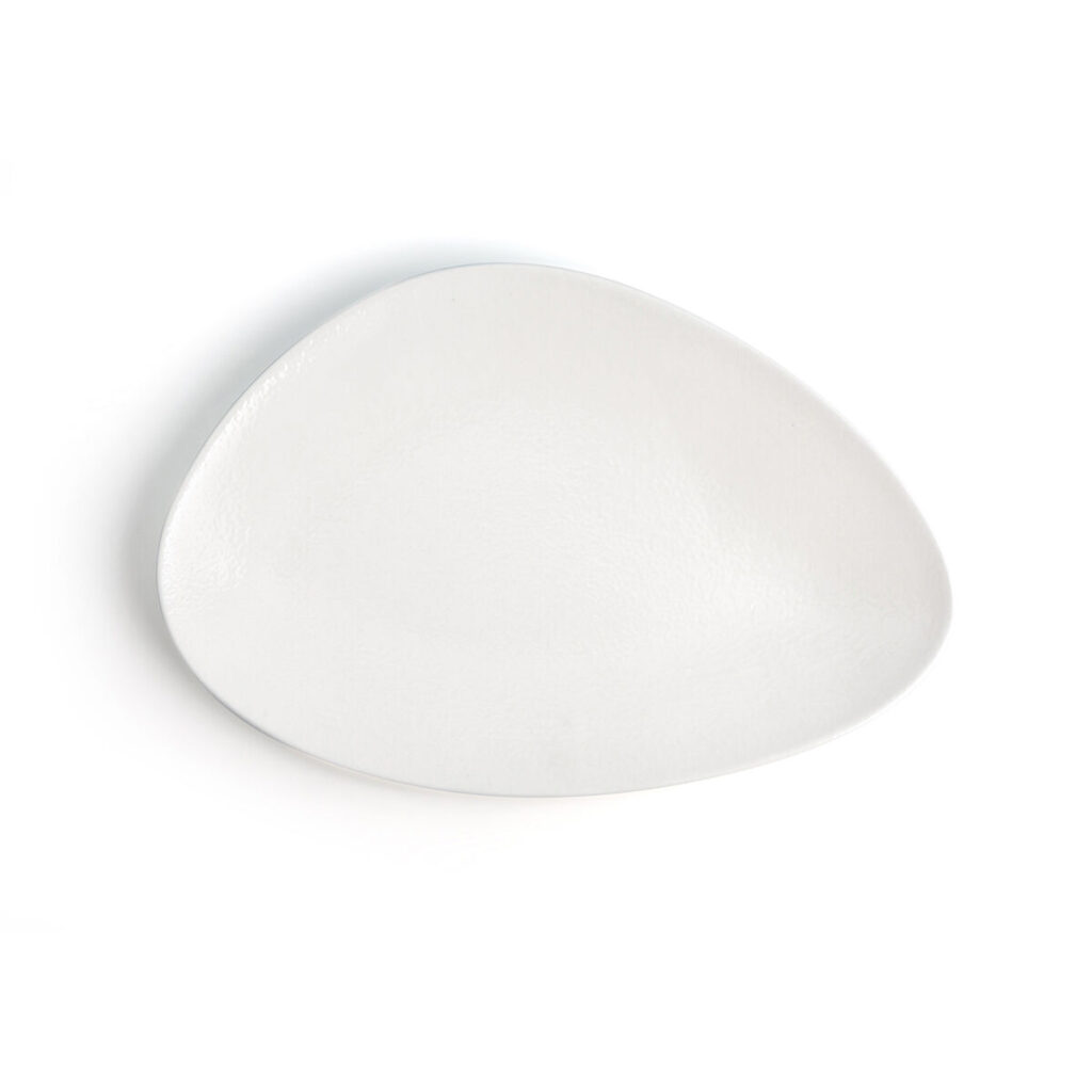 Επίπεδο πιάτο Ariane Antracita Τριγωνικό Λευκό Κεραμικά Ø 29 cm (x6)