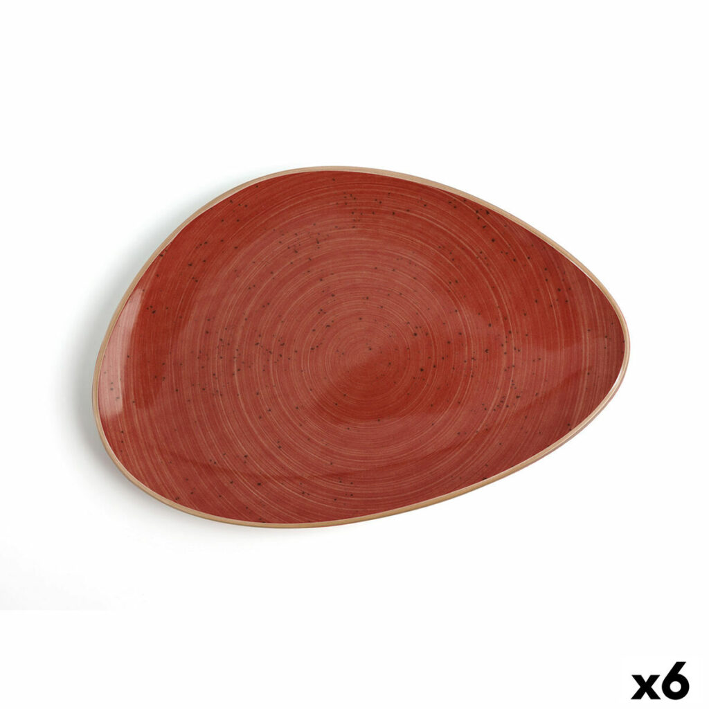 Επίπεδο πιάτο Ariane Terra Τριγωνικό Κόκκινο Κεραμικά Ø 29 cm (x6)