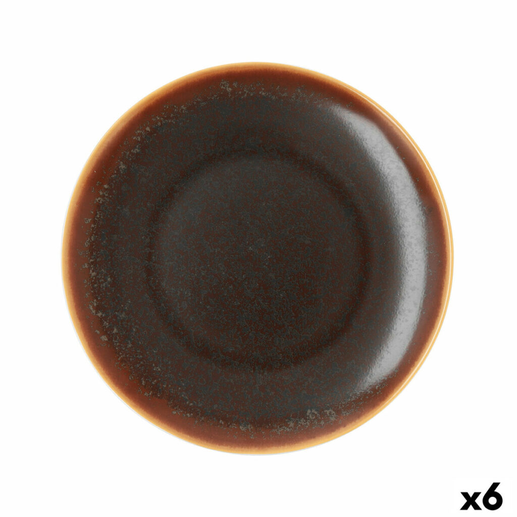 Επίπεδο πιάτο Ariane Decor Καφέ Κεραμικά Ø 28 cm (x6)