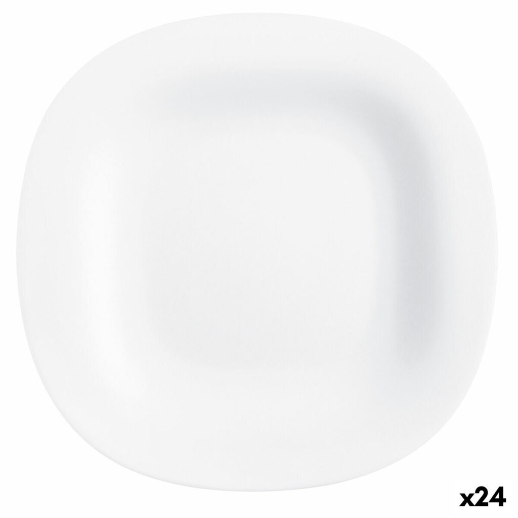 Πιάτο για Επιδόρπιο Luminarc Carine Λευκό Γυαλί (19 cm) (24 Μονάδες)