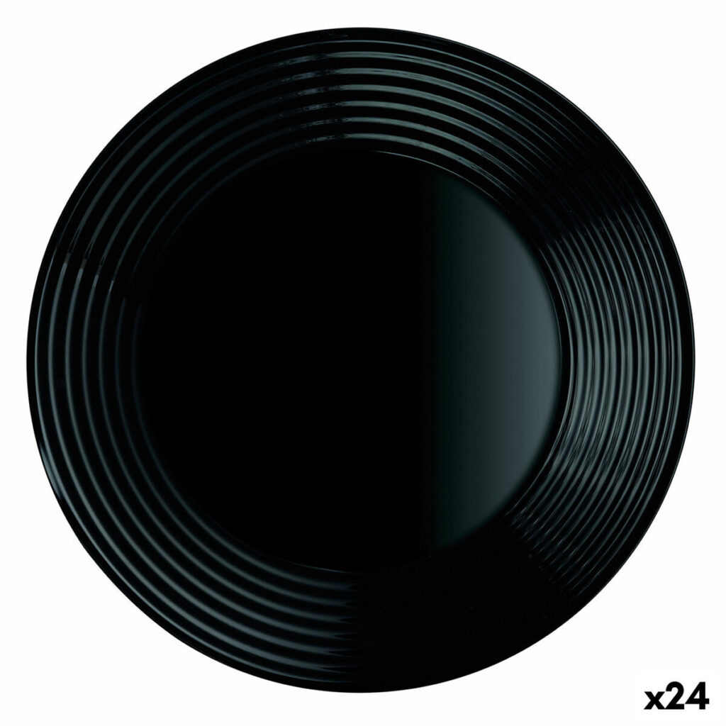 Βαθύ Πιάτο Luminarc Harena Μαύρο Γυαλί (Ø 23