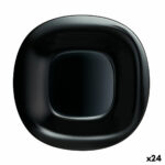 Επίπεδο πιάτο Luminarc Carine Negro Μαύρο Γυαλί Ø 26 cm (24 Μονάδες)
