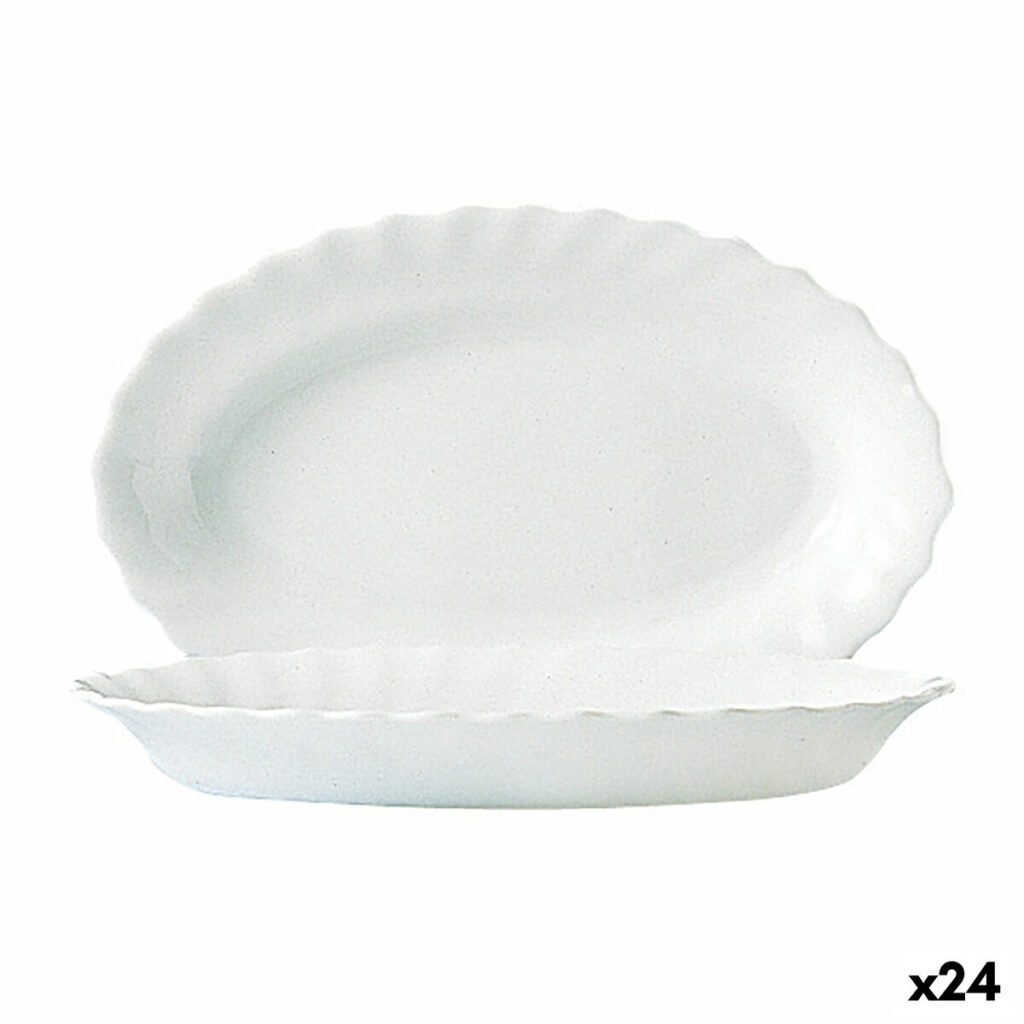 Ταψί Luminarc Trianon Λευκό Γυαλί (22 cm) (24 Μονάδες)