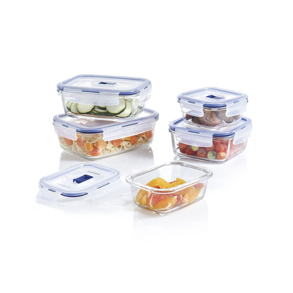 Ερμητικό Κουτί Γεύματος Luminarc Pure Box Active 380 ml 12 x 9 cm Δίχρωμα Γυαλί (x6)